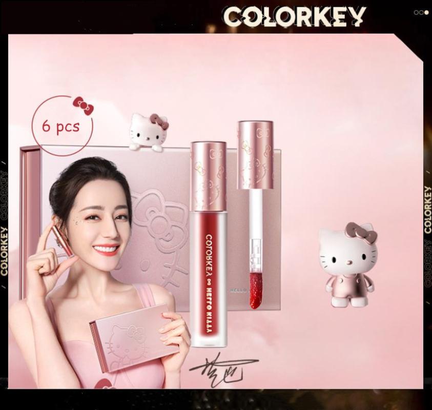 

Lip Gloss 1Set 6Pcs Mini Size Set Moisturizing Liquid Lipstick Waterproof Longlasting Matte Tint Makeup Gift BoxLip, Set a