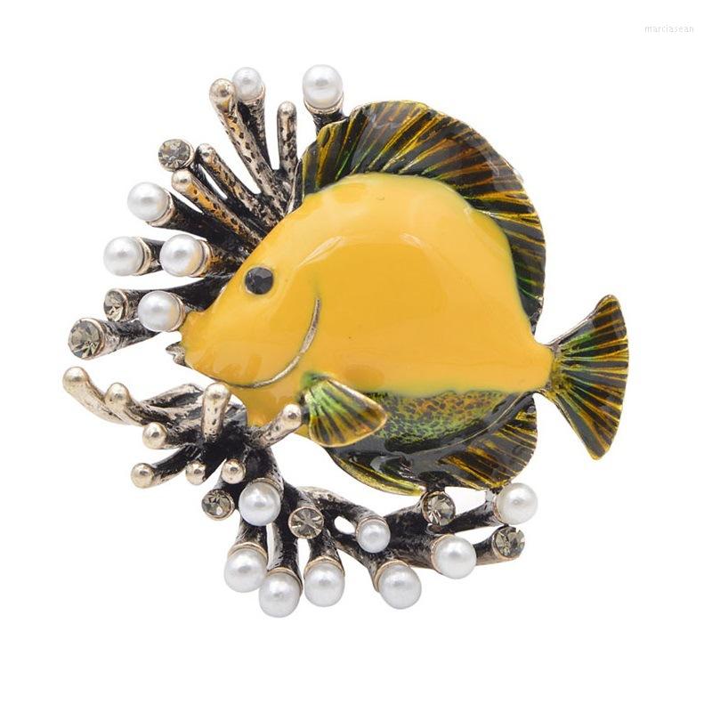 

Brooches Enamel Tropical Fish Brooch For Woman Unique Jewelry And Pins Bridal Wedding Party Ornament Accessories