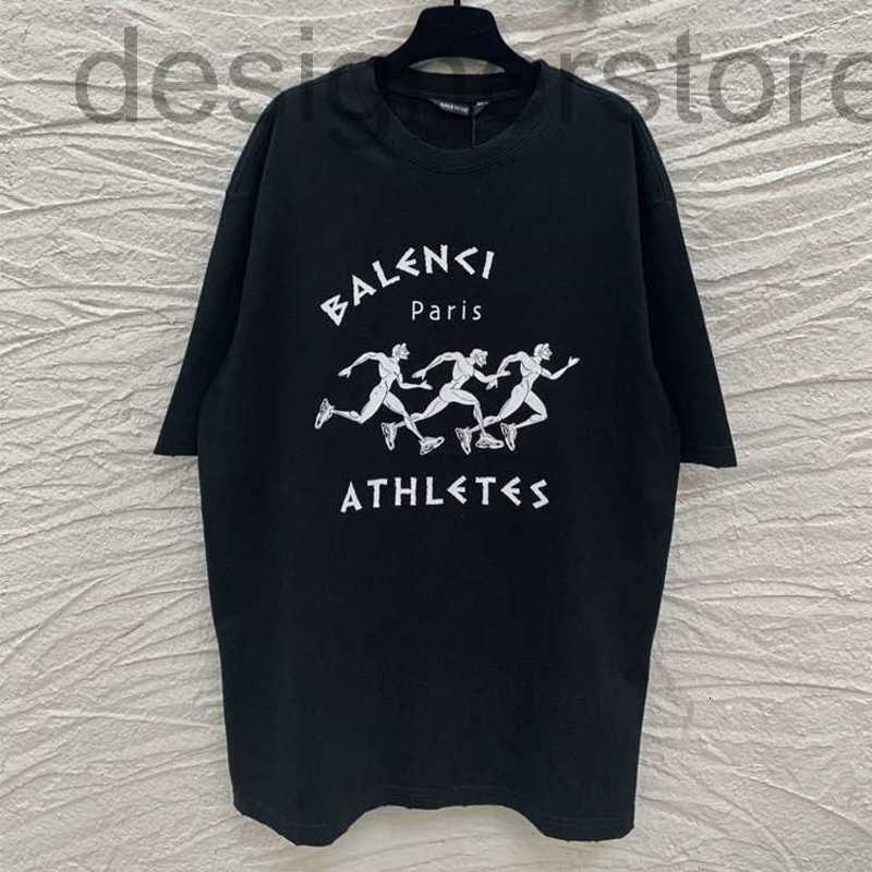 

Women's T-Shirt Designer 2022 Fashion Brand Classic Athletic Marathon Short Sleeve T-shirt Men's and Top IHGZ, Black