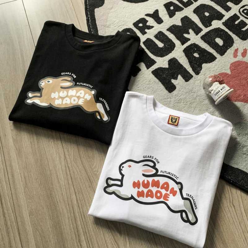 

Men's T-Shirts Good Quality Human Made Fashion Long Sleeve Men 1 1 Human Made Vintage Rabbit T Shirt Women Streetwear Tee Mens Clothing L230317