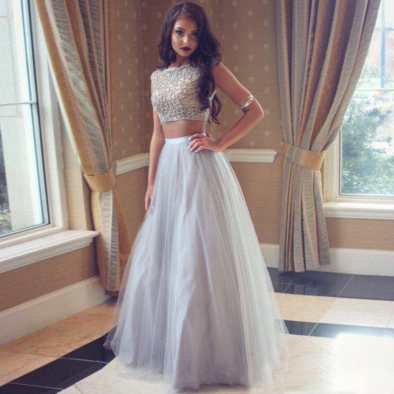 

Skirts Fashion Grey Tulle Long Skirt For Women Zipper Waist Flared Tutu Pleated Vintage Faldas Custom Made European StyleSkirts, Auburn