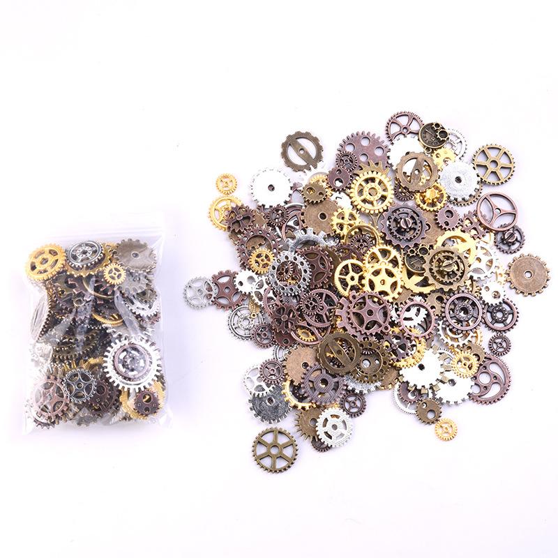 

Charms 90g 12-15mm About 30-50pcs Mix Styles Epoxy Resin Filling Alloy Metal Steam Punk Steampunk Gear DIY Jewelry Making Accessories