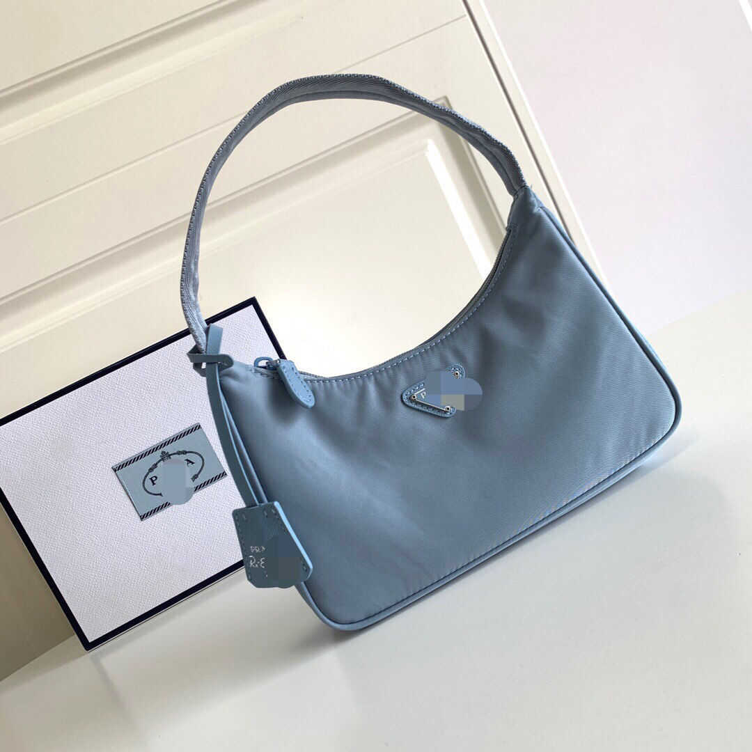 

designer bags re-edition star same hobo armpit medieval nylon stick one shoulder hand, Sky blue