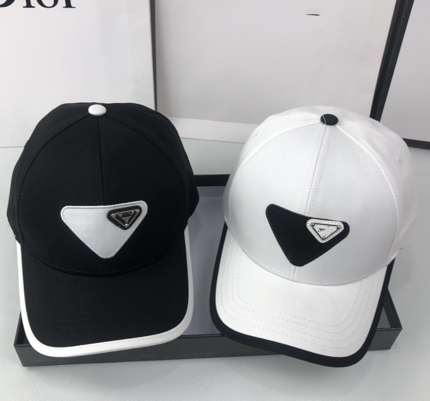 

Brand Triangle Mark Classic White Men's and Women's New Sun Hat Inverted Triangle Mark Peaked Cap Fashion Fashion Brand Baseball Cap Casual Sun Hat, Aspic