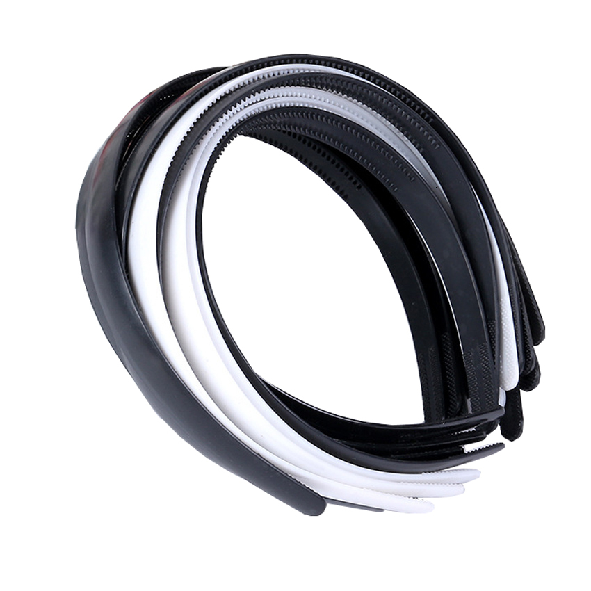 

Headbands 40pcs 15mm ABS Black White Plain Plastic Headband with Teeth Lady DIY Resin Hairband Hair Hoop Hair Accessories Headwear 230316
