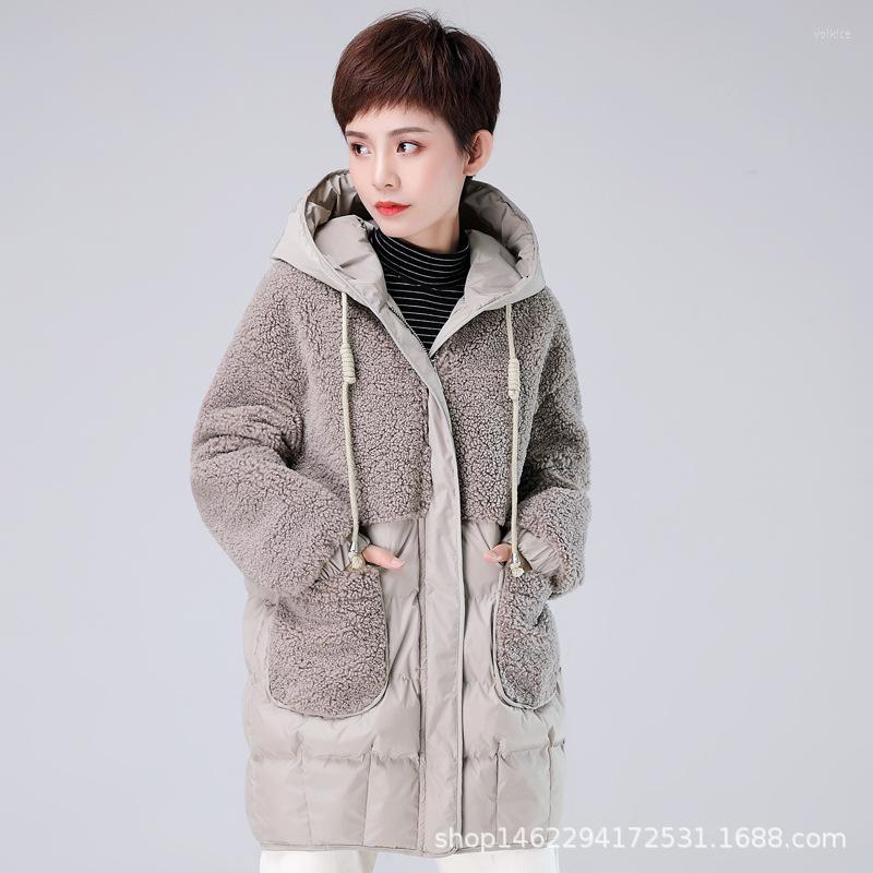 

Men' Down 2023 Luxury Designer Padded Jacket Style Cotton-padded Women' Mid-length Korean Loose, Black