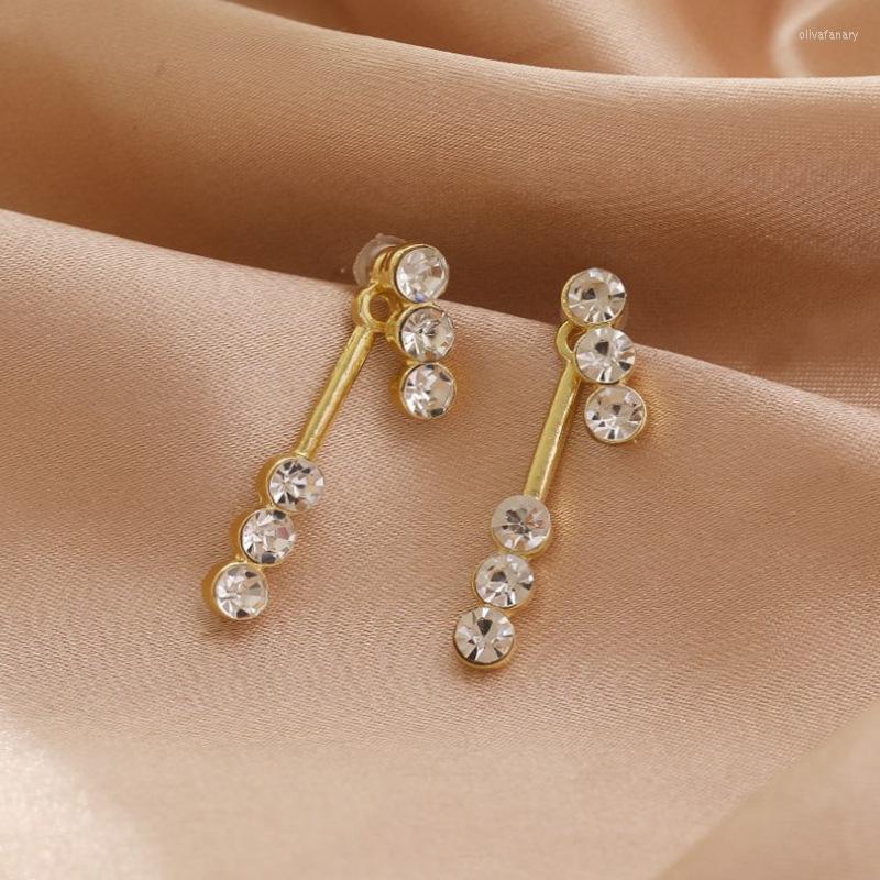 

Stud Earrings Needle Version Of Super Immortal A Two-wearing Earring With French Rhinestones Rear-mounted For Women