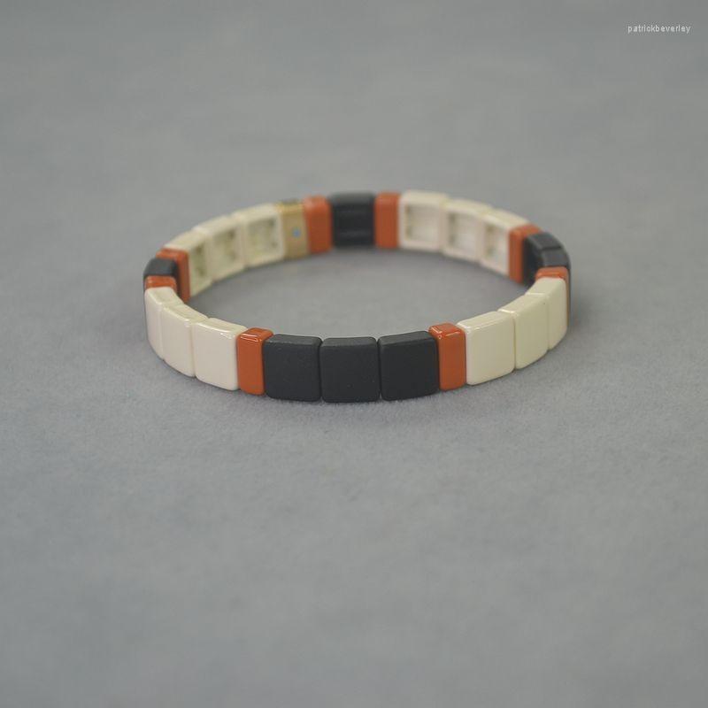 

Charm Bracelets White Black Coffee Enamel