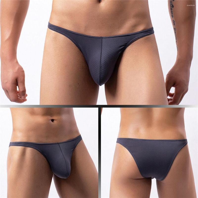 

Underpants Mens Briefs Sexy Men's Underwear Breathable Comfortable U Pouch Soft Low Waist Cueca Panties Men Lingerie, Light blue