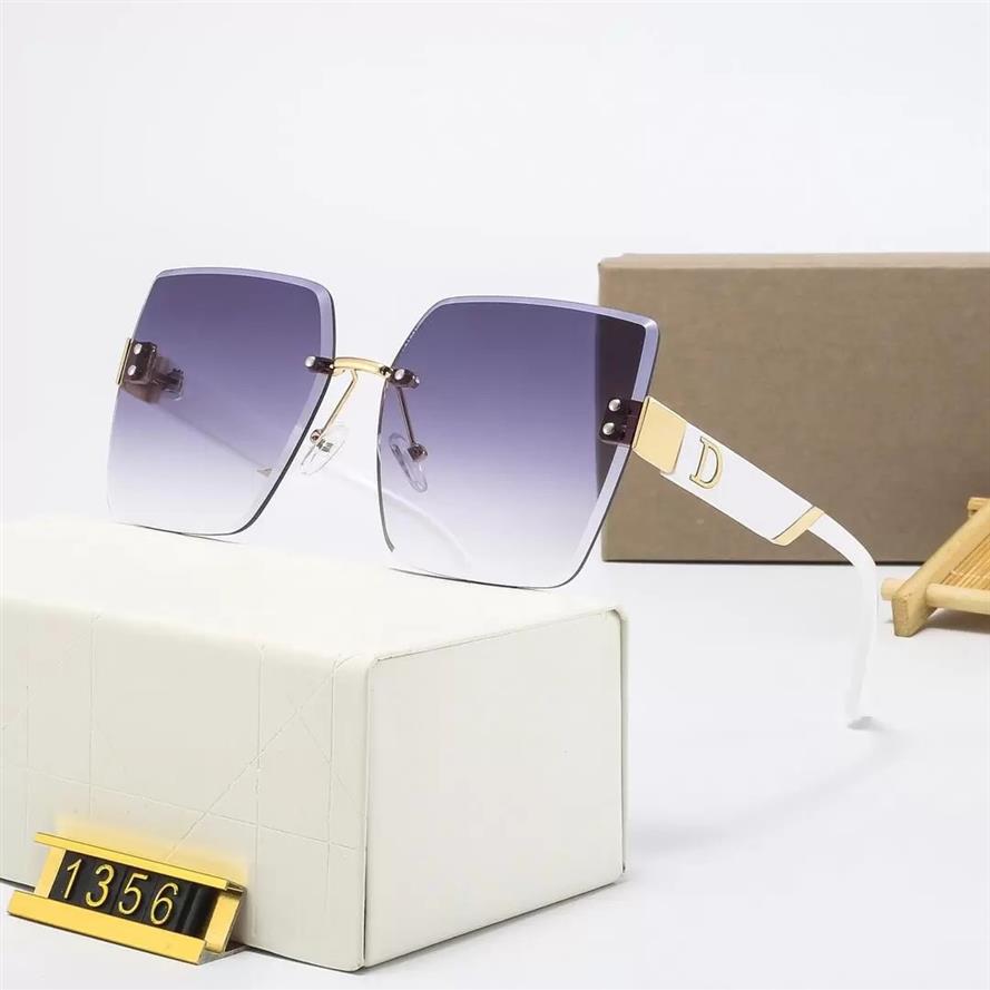 

Sunglasses For Women Summer style D 2022 Anti-Ultraviolet Retro Plate Square frameless fashion Eyeglasses Random Box 1356180F