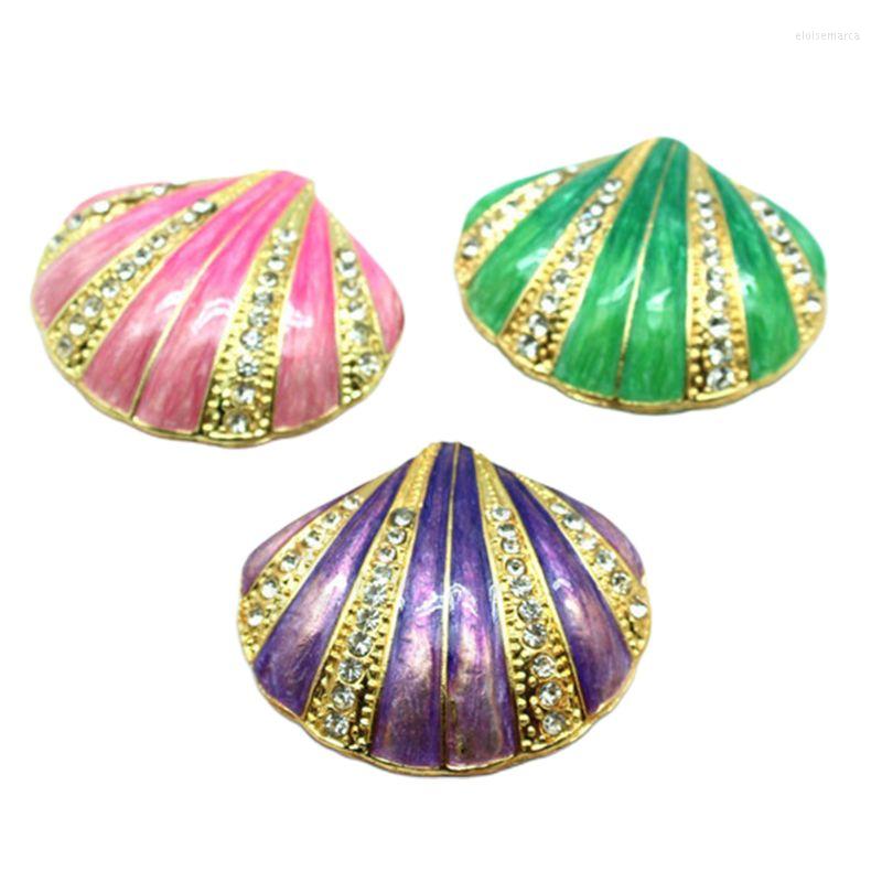 

Jewelry Pouches Hinged Trinket Box For Girls Handmade Shell Boxes Decorated Women