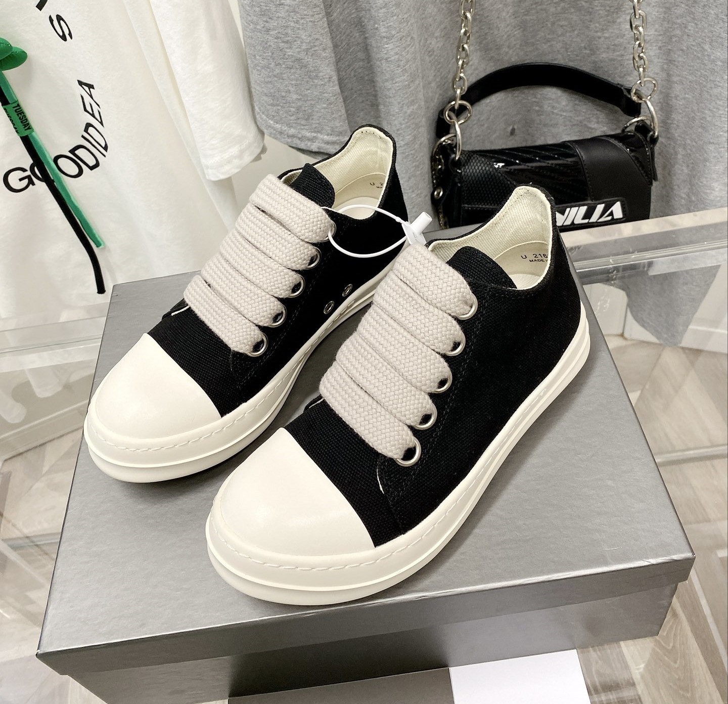 

S5 Mens Low Casual Shoe Rick Shoes Owen Women Casual Shoes Lace Up Designer Women Sneaker