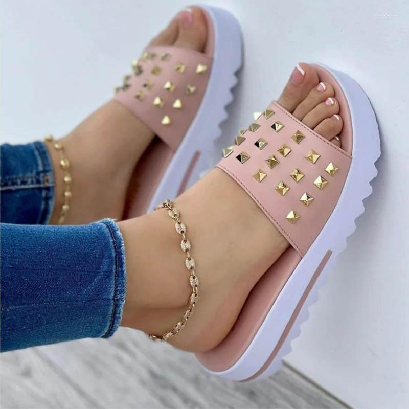 

Slippers Summer Casual Plus Size Women's Shoes Comfort Platform Slip Sport Beach Sandalias Flip Flops Flats Slides, Black