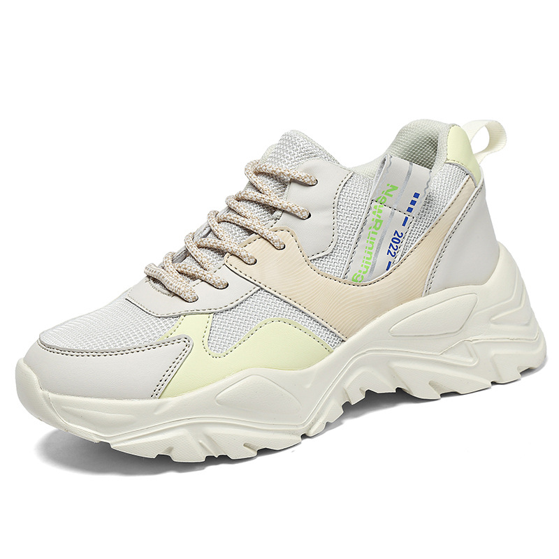 

Casual shoes Spring new thick soles increase popular sports dad shoes Women's fashion versatile breathable single shoe soft soles 007