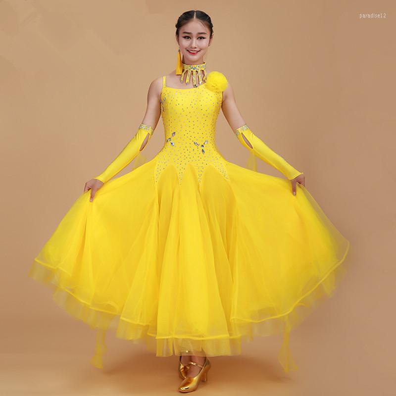 

Stage Wear 10 Colors Sequins Ballroom Dance Dresses Competition Standard Dress Waltz, Black