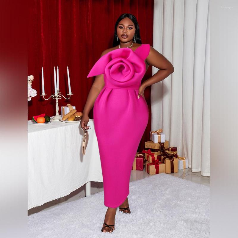 

Casual Dresses Spring Fashion Party Dress Women' Solid Slant Neck Sexy One Shoulder Pencil Elegant Slim Women, Green