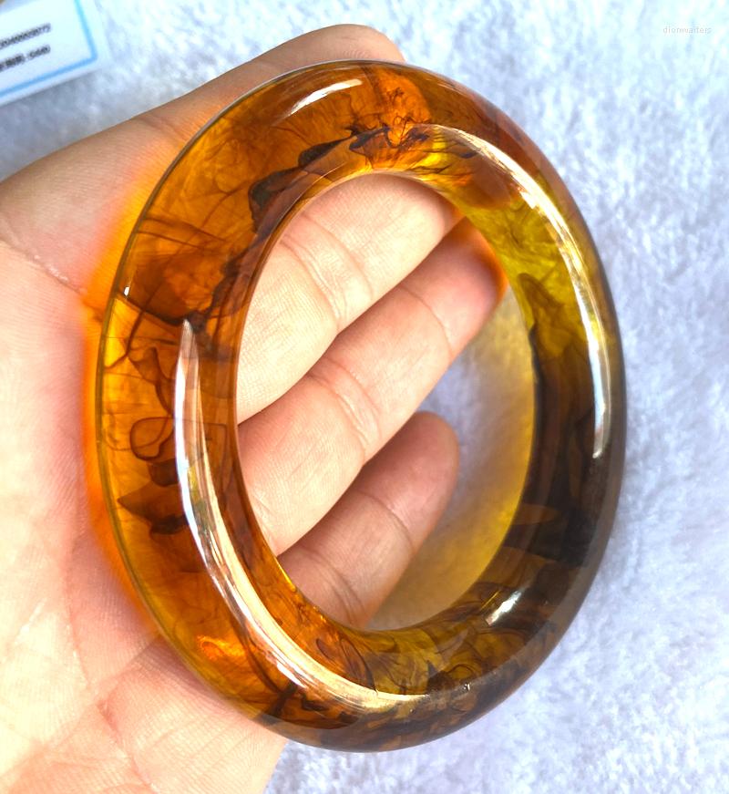 

Bangle 58-62mm %100 Certified Natural Mexico Sky Amber Beeswax Bracelet