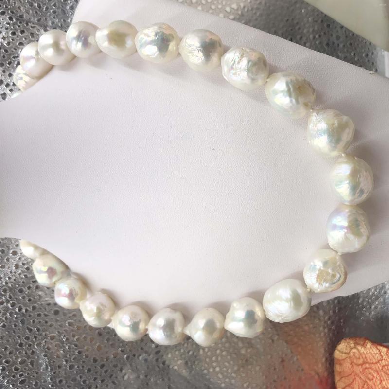 

Choker Gorgeous Luster Big 14-16mm Baroque Natural White FW Pearl Necklace 47cm Length #22010003