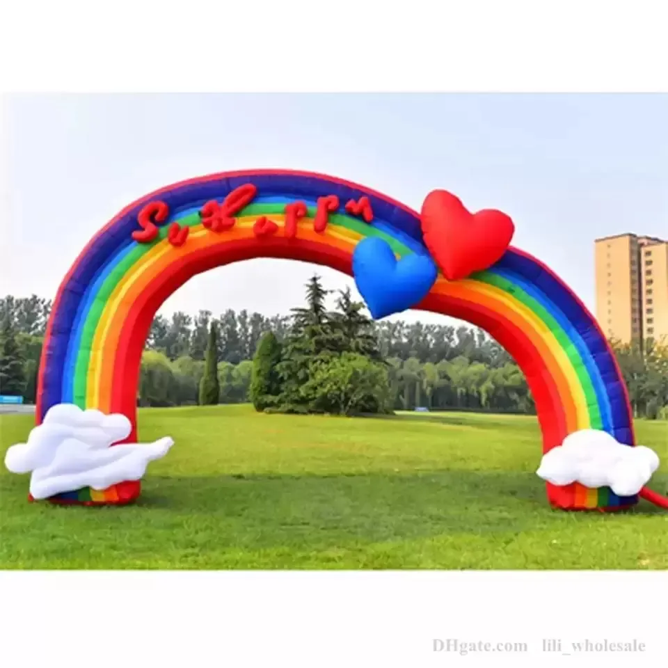 

10m Inflatable playhouse Events Supply Outdoor Exhibition Rainbow Wedding