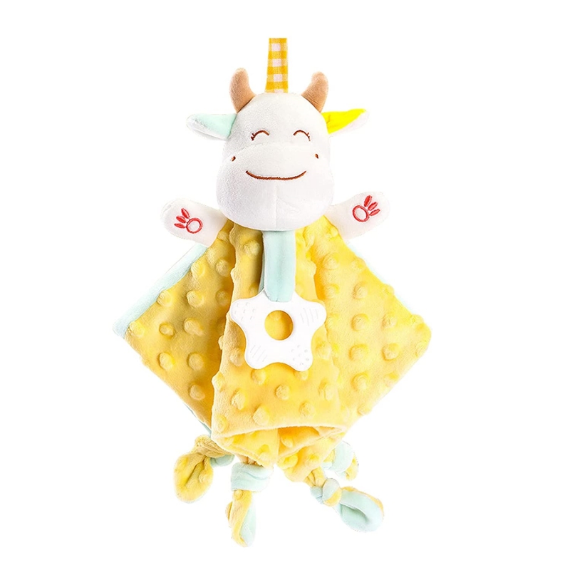 

Baby Security Blanket Toy Babies Comfort Toy with Stuffed Animal Plush Elephant Rabbit tiger ox Security Blankets Soft Snuggle Toy