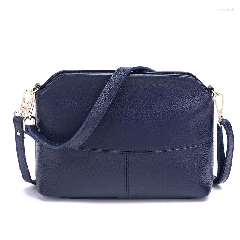 

Evening Bags Desig Women Messenger Bag Genuine Cowhide Leather Crossbody Female Shoulder Handbags, Black