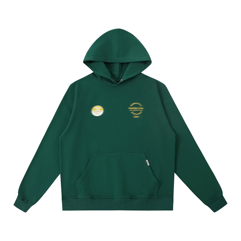

REPRE Fashion hoodie CR Representclo badge back large monogrammed hoodie sweater men' and women' long sleeved coat in collodion printed cotton size -XL, Black