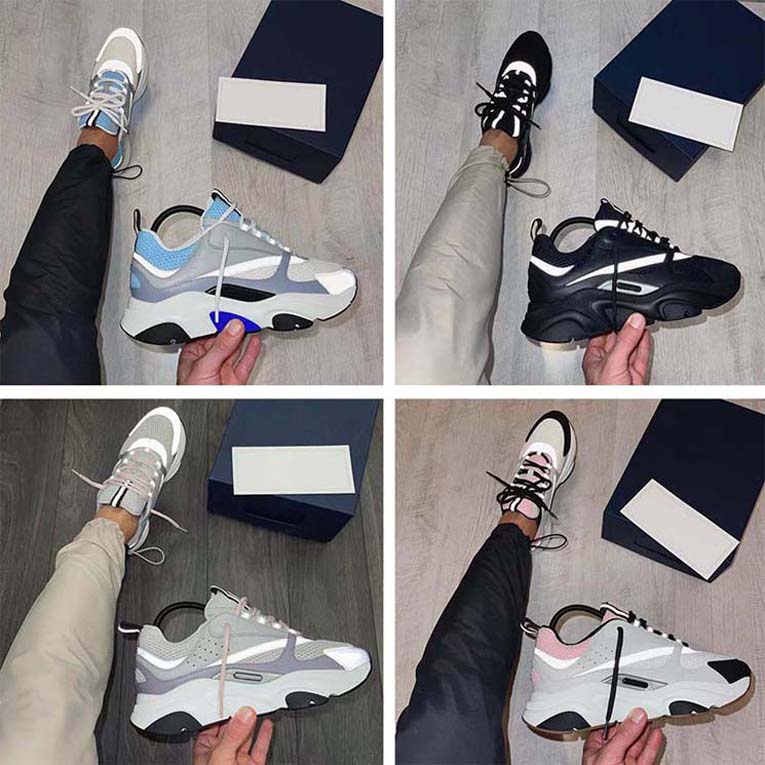 

Classic sports shoes Mens running shoes Rubber thick sole panel upper with nylon ribbon mesh fabric Smooth cow leather Vintage casual shoes, #27