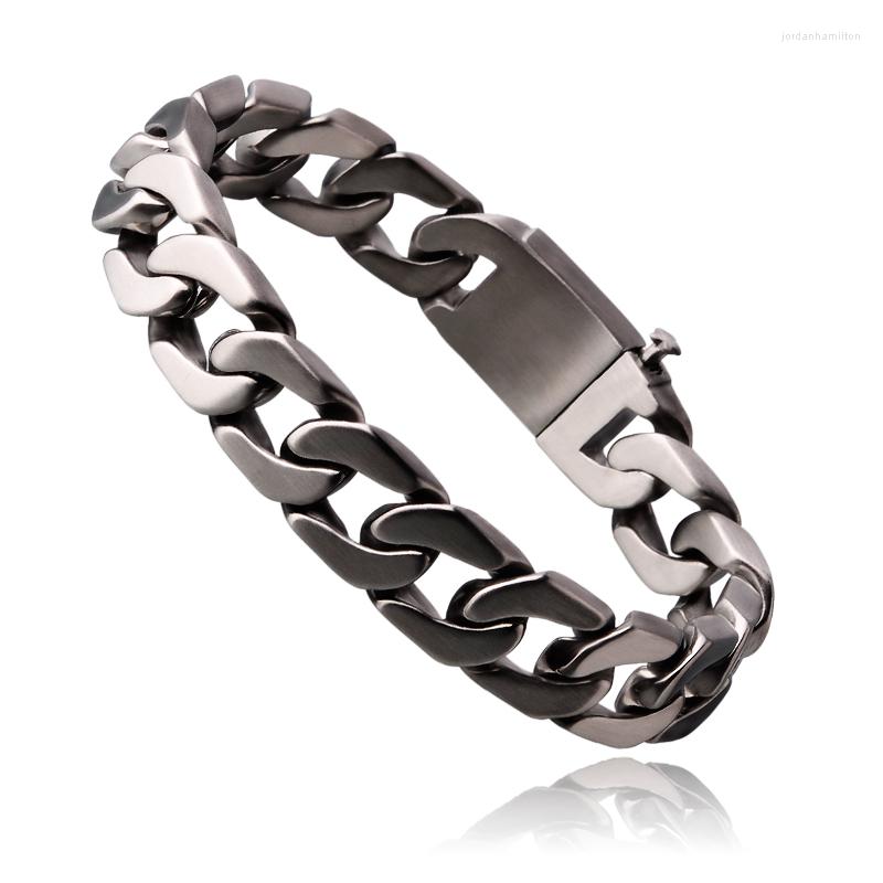 

Charm Bracelets Men Jewelry Punk Style 316L Stainless Steel Fashion Chain Silver Color