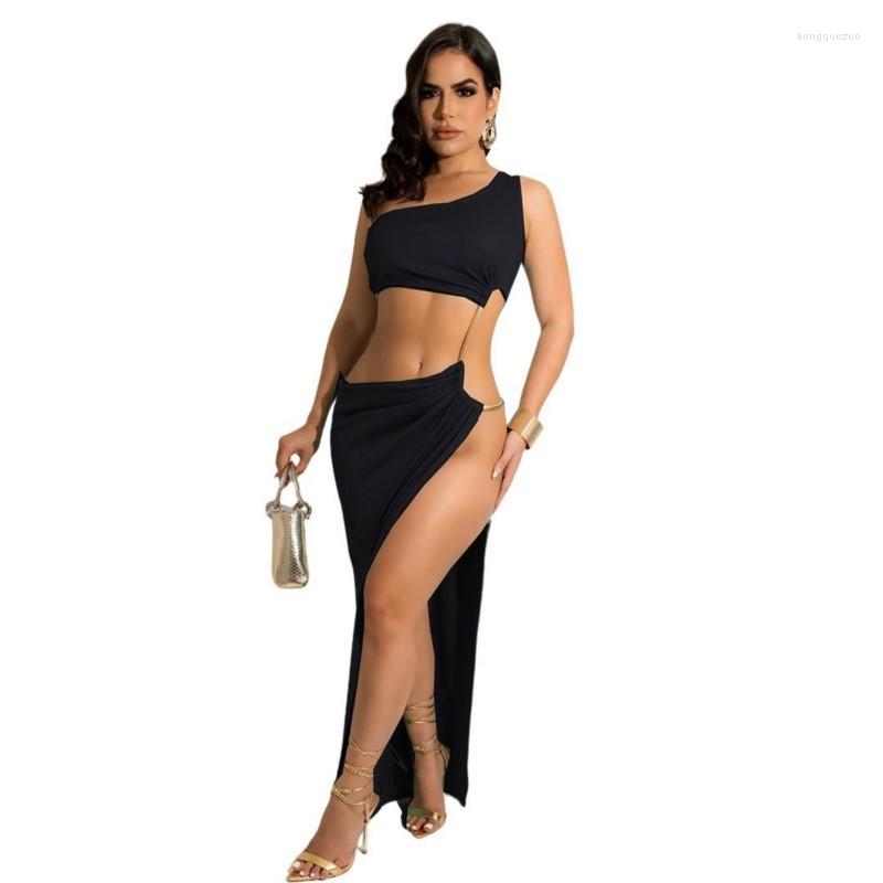 

Casual Dresses Spaghetti Strap Dress Women's Summer Sexy Slanted Shoulder Collar Irregular Cover Up Nightclub Fashion Club Beach Solid, Burgundy