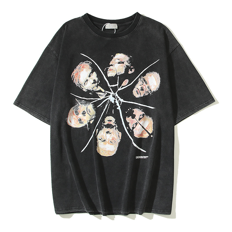 

Vitange Tees T Shirts Vintage Short Sleeve Print Men's Cotton Tee T-shirt Top, Black
