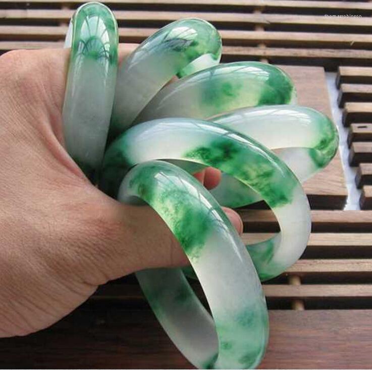 

Bangle High Quality Green Float Flower Stone Bangles Grade A Pure Natural Bracelet Womens