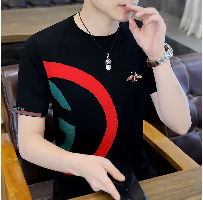 

Men's T-Shirts design Short Sleeve Knitted Tops Male O-neck Casual Sweater T-shirts Solid Color Homme Pullovers T-Shirt, 02