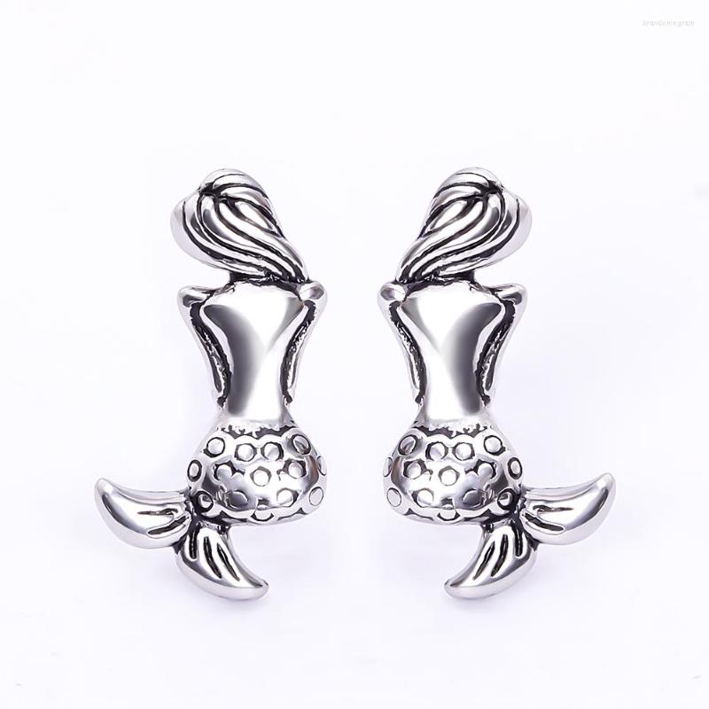 

Stud Earrings Christmas Gift 1 Pair Mermaid Holder Back For Women Girls Cute Fashion Piercing Jewelry