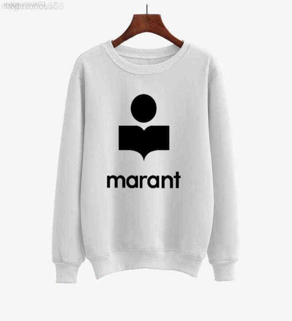 

2022 Women039s Sweatshirt Marant Print Hoodie Long Sleeve Sportswear Harajuku Pullover Sweater4732754, Grey-h