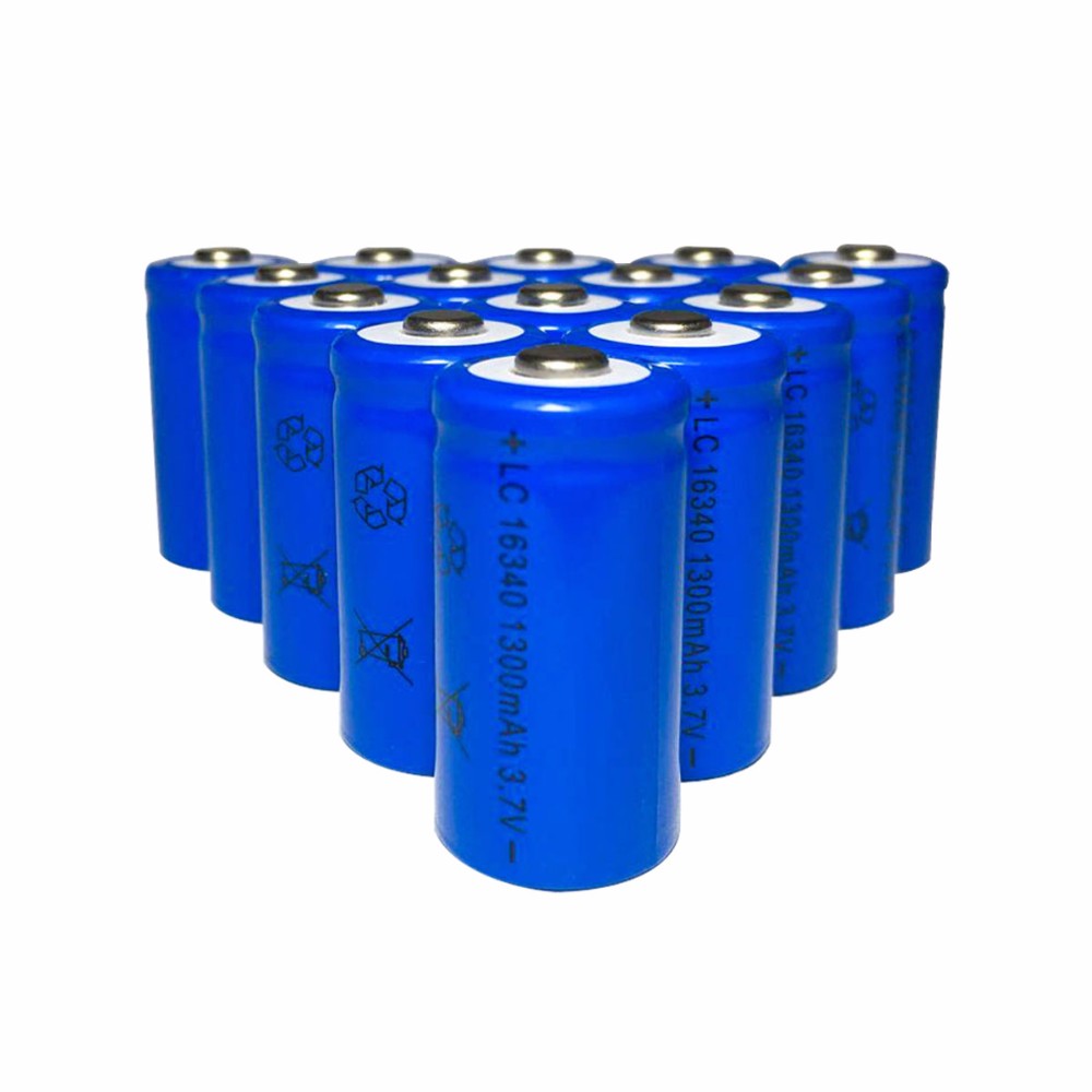 10/20/100PCS HG2 16340 battery Accus rechargeable CR123A battery LR123A 3.7V 1300mAh flashlight removable rechargeable lithium ion battery durati-image-449212001