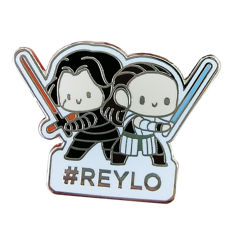 

Reylo Hard Enamel Pins Brooch Women Lapel Backpack Bags Badge Movie Jewelry Gifts, As picture