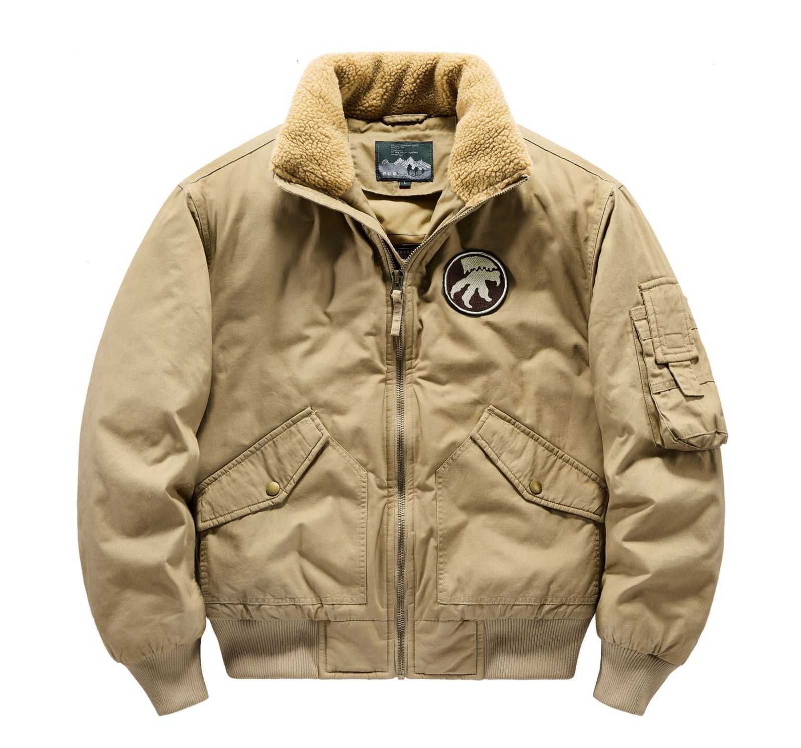 

Men's Jackets Winter Men Thick Cotton High-quality Baseball Lapel Embroidery Trip 230317, Green 83678