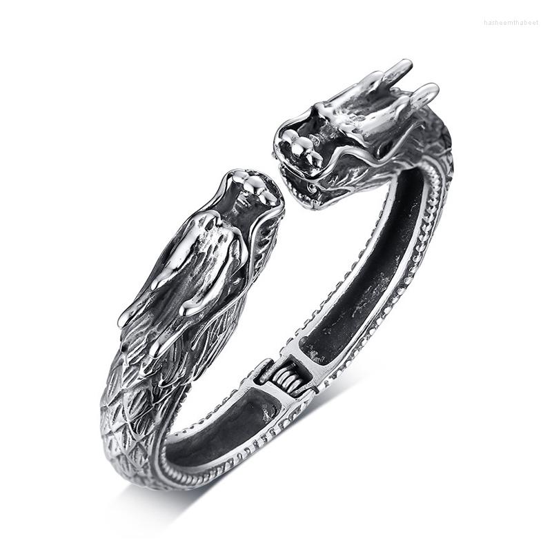 

Bangle BC Jewelry Punk Vintage Dragon Leopard Head Stainless Steel Charm Cuff Bracelets Bangles Tough Man Pulsera Gifts For Him Gift