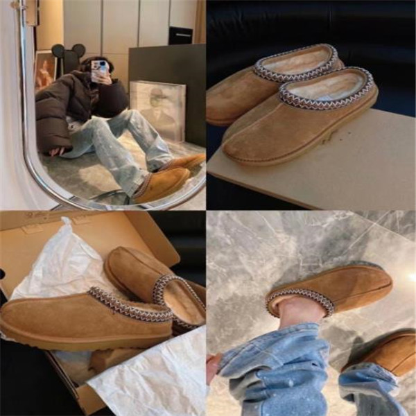 

2023 Designer Women Super Mini Snow Boots Warm Platform Australian Boot Indoor Australia Tazz Slipper House Shoe Winter Lazy Fur Booties, Black
