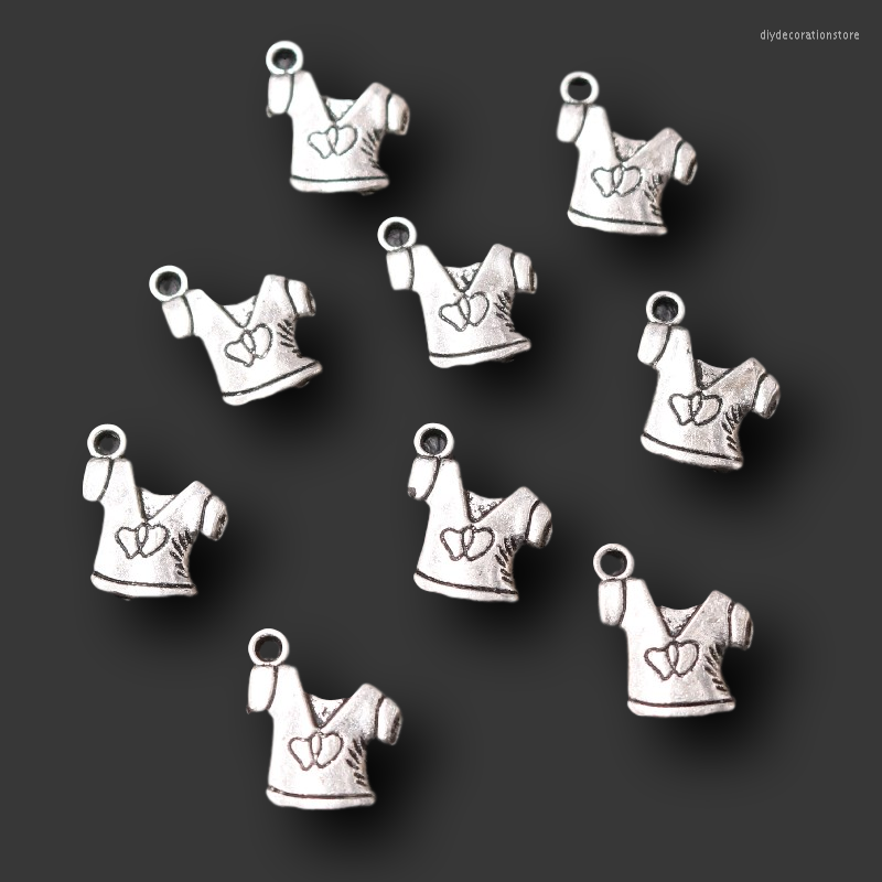 

Charms Cute Little T-shirt Pendant Love Charm Lover Double-Heart DIY Jewelry Making