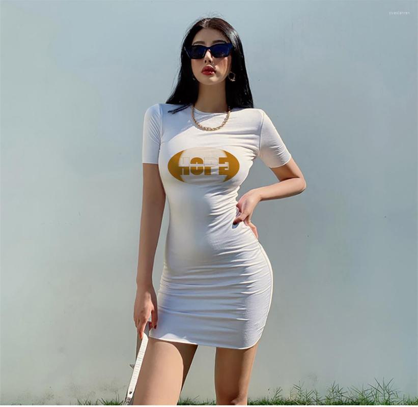 

Casual Dresses O-neck Retro Short Sleeve Dress Women's Slim Fashion Sweet Matching Basic Daily Miniskirt Ulzzang Beach Skirt 2023, Akz5ac3068