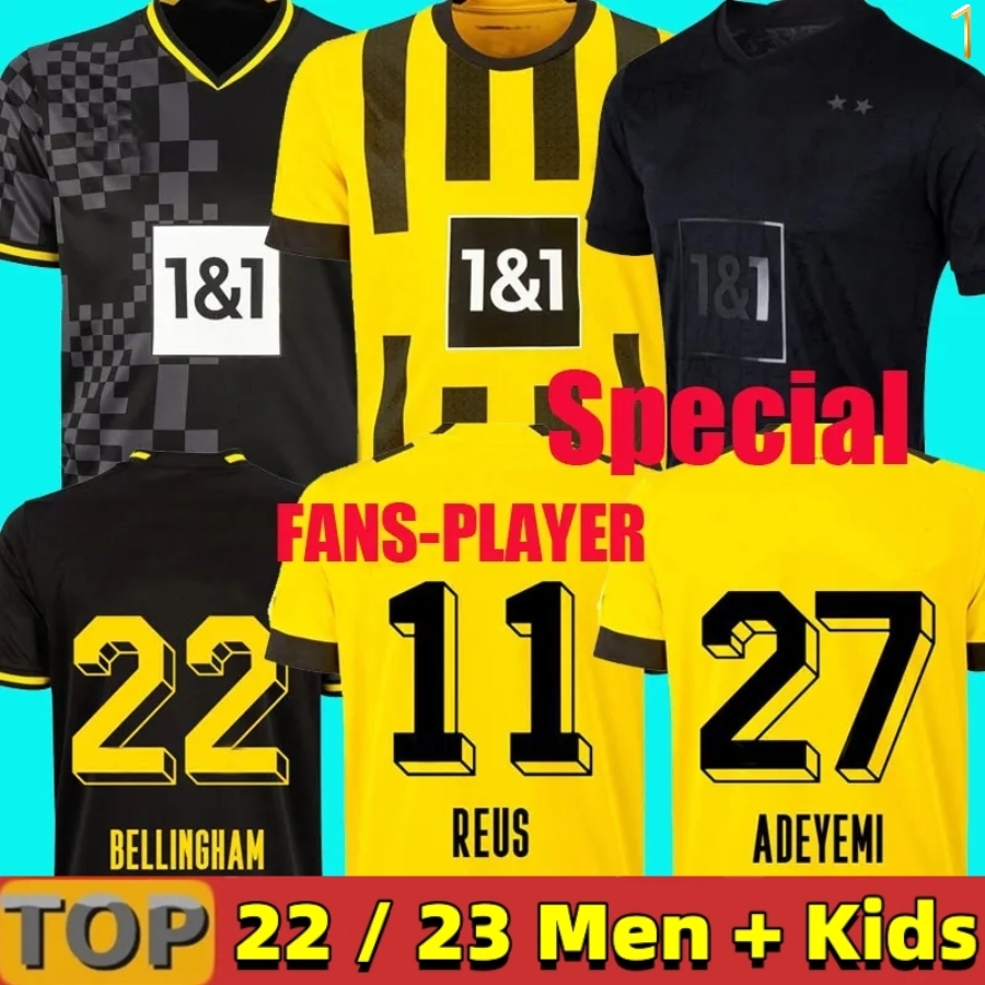 

HALLER soccer jerseys Dortmund 22 23 football shirt REUS REYNA DORTMUND NEONGELB BELLINGHAM HUMMELS BRANDT WITSEL men kids kit maillot de foot, 22 23 home aldult