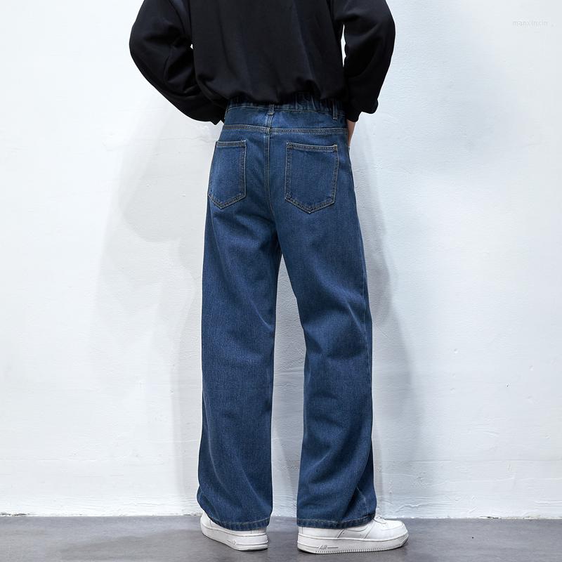 

Men's Jeans Told Tale Couples Simple Denim Pants Korean-style Retro Blue Men Wide Leg Male Streetwear Baggy Straight Mopping Trousers