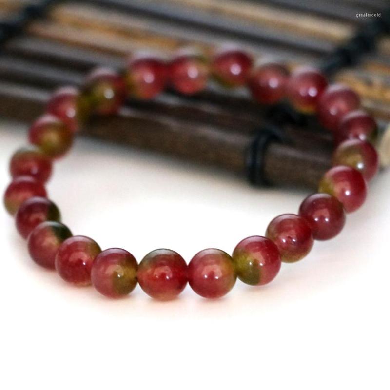 

Strand 8mm Wholesale Price Multicolor Stone Jades Beads Charms Bracelets For Women Gifts High Quality Diy Jewelry 7.5inch B2956
