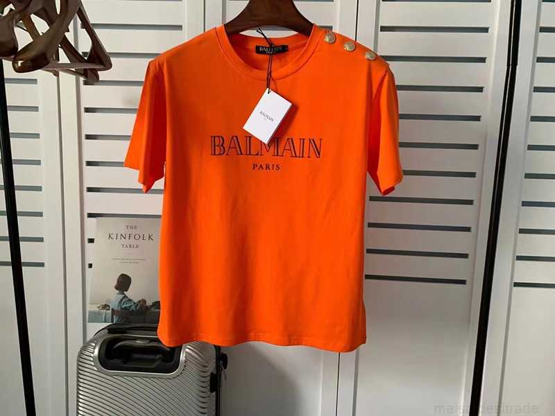 

Designer Luxury Coats Ss Spring Summer New Bal Shoulder Gold Button Gilded Letter Cotton Tshirt Couple Classic Print Dress 71M6U40RV