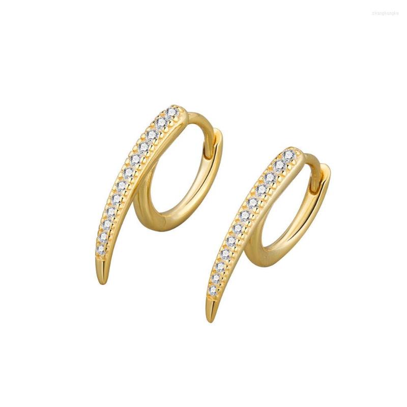 

Hoop Earrings Ing Fashiong Temperament Simple Geometry Cold Air Drill Hoops Stainless Steel Jewelry For Women Set