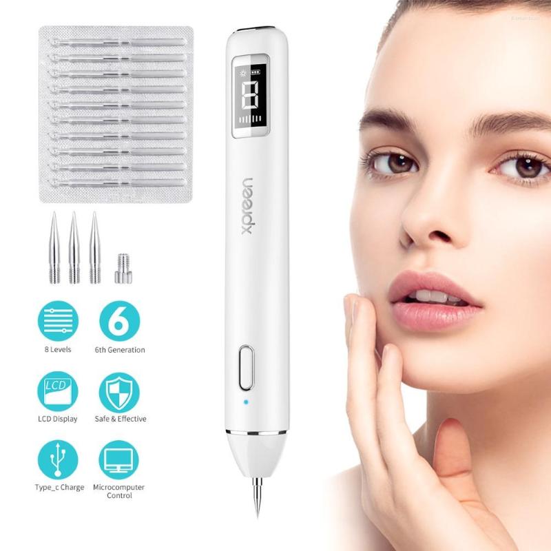 

Tattoo Supplies Rechargeable Moles Removal Machine Spots Warts Pen With LCD Dispaly 8Level Adjustable Beauty Face Care Pore Cleaner Acne