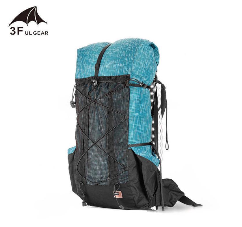 

3F UL Gear Ultralight Hiking Backpack Lightweight Camping Pack Travel Mountaineering Backpacking Trekking Rucksacks 45L Q07216314608, Orange