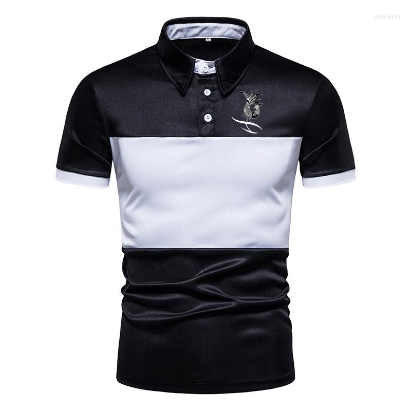 

Men' Polos Men' Polo Shirts Short Sleeve T-Shirts Contrast Summer Streetwear Casual Fashion Tops, Black