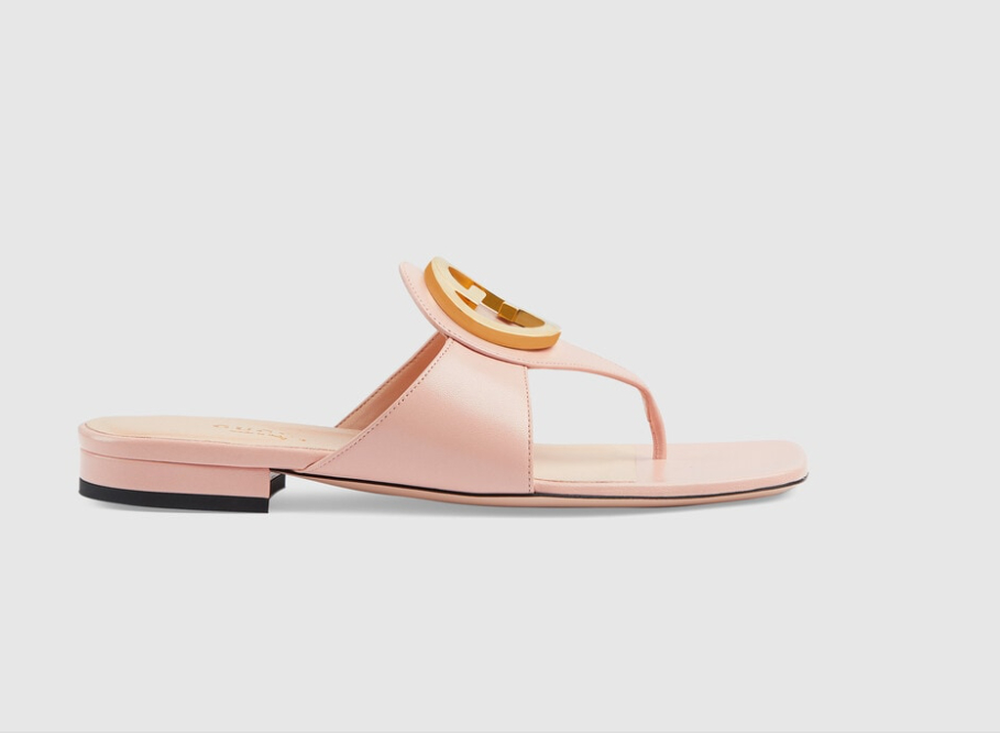 

2021 Summer luxury g Sandals Designer women Flip flops Slipper Fashion Genuine Leather slides Metal Chain Ladies Casual shoes